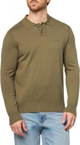 Свитер BOSS из шерстяной смеси с маленьким логотипом, Kalamata Green