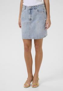 Юбка-карандаш KABABETH - Mini skirt Kaffe, цвет Blue Denim Feather Flower Emb