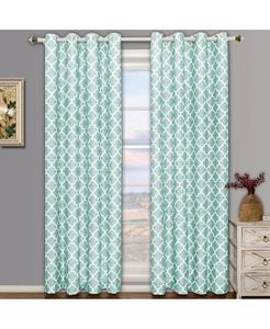 Комплект из двух плотных теплоизолирующих штор Meridian Room Darkening Thermal Insulated Curtain (52"x96"), размер 52"x96" Egyptian Linens, Teal