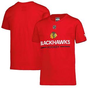 Футболка Youth Chicago Blackhawks Authentic Pro Wordmark красная Fanatics
