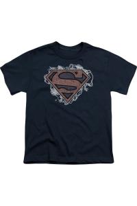 Футболка с коротким рукавом для детей "Супермен в грозовых облаках" Gildan