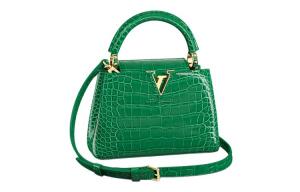 LOUIS VUITTON Сумка-кроссбоді Capucines Crocodile Leather Capison Mini Women's Emerald Green