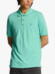 Супертонкая хлопковая поло футболка Lyle & Scott, Deep Aqua