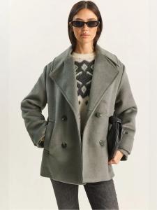 Bianco Lucci Межсезонное пальто в темно-сером цвете