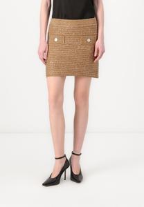 Мини-юбка MILETTO GONNA STUOIA CON PAILLETTES Pinko, бежевый