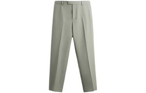 Повседневные брюки мужские средние зеленые Zara, зеленый