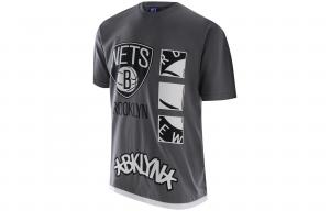 Футболка с рукавом дроп-шоулдер унисекс NBA, серый