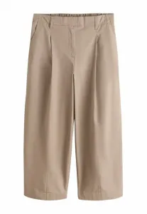 Длинные плиссированные брюки-бочонки Next, Stone