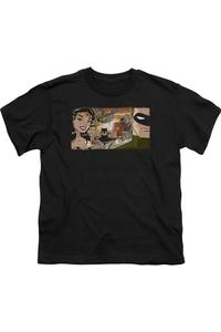 Футболка с коротким рукавом для подростков "Лига справедливости Америки" Gildan, черный