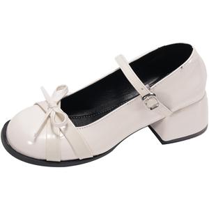 Женские туфли Mary Jane на массивном каблуке Medd, Ecru