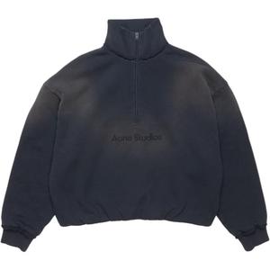 Свободная толстовка с детализированным логотипом Acne Studios, синий