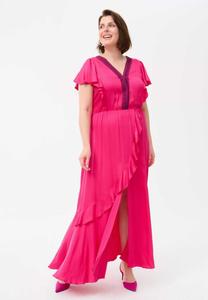 Платье макси LONA blue shadow, неоново-розовый