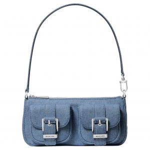 MICHAEL KORS Хлопковая сумка маленькая женская джинсовая синяя