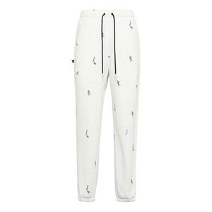Брюки Air Jordan Essentials Funny Pattern Knit Bundle Feet Sports Pants 'White', белый