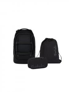 Satch Набор школьных рюкзаков PACK Blackjack, 3 предмета, черный