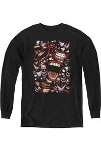 Батмен Знаменитый Негодник Молодежная Толстовка с Длинным Рукавом Gildan, черный