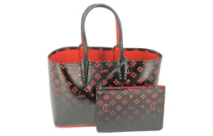 Christian Louboutin CL LUBOTING Сумка-тоут из коровьей кожи, шоппер, женская сумка через плечо Black & Red