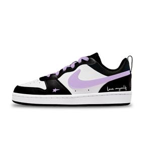 Nike Скользящие устойчивые к истиранию низкие детские кроссовки для скейтбординга black white pink unisex