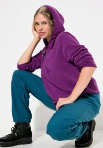 Толстовка с капюшоном Ulla Popken, фиолетовый