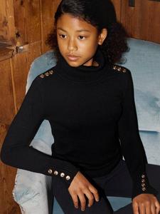 Детский джемпер с отделкой пуговицами The Little Tailor, Black