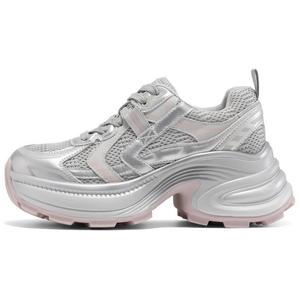 Износостойкие низкие массивные кроссовки Women's BELLE, серебряный серый