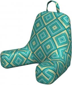 Чехол для подушки для чтения Lunarable с геометрическим узором, диагональный клетчатый узор в виде прямоугольников, разноцветные ромбы, мягкий чехол без наполнителя, маленький размер, многоцветный., Multicolor