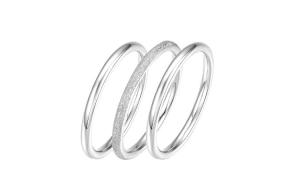 TRUE ME Кольцо из серебра 999 пробы матовое гладкое женское