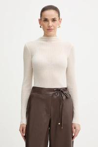 Свитер из смесовой шерсти Boss Orange, бежевый