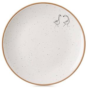 Десертная тарелка orion group 129107, бежевый - бронзовый