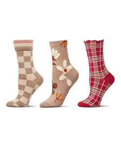 Женские модные носки, набор из 3 пар MeMoi, Brown heather