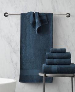 Набор из 6 банных полотенец из высококачественного турецкого хлопка с плюшевой текстурой 510 Design, Navy, 6 Piece Set