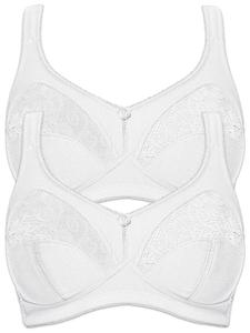 Бюстгальтер без косточек SUSA 2er Pack Entlastungs BH Topsy Plus, цвет Weiss Weiss