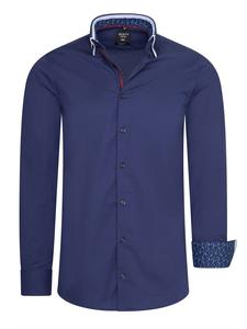 Рубашка для отдыха из эластичной ткани с двойным воротником темно-синего цвета Rusty Neal