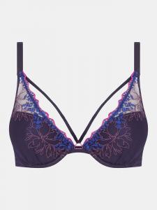 Chantelle Бюстгальтер пуш-ап сливово-голубого цвета