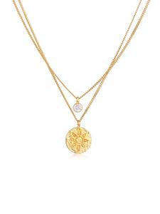 Elli Колье с диском из серебра 925 пробы, солнце в золоте