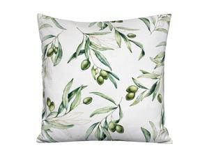 Чехол для подушки, коллекция Италия, Оливки, 50/50 см beties Heimtextil, белый/кремовый/зеленый/оливково-зеленый/мультиколор