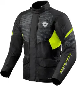 Текстильная мотоциклетная куртка Revit Duke H2O, черная, неоново-желтая REV'IT!, 2-Black, neon yellow