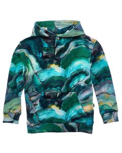 Худи свободного кроя с принтом по всей поверхности Scotch & Soda, зеленый