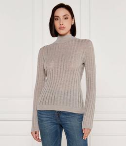 Свитер из шерсти BOSS BLACK Fatirami Slim Fit, серый