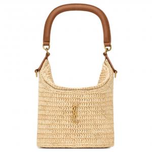 SAINT LAURENT Сумка ведро из рафии GABY