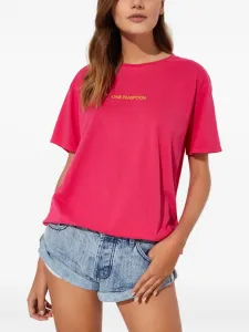 Футболка с круглым вырезом One Teaspoon, розовый