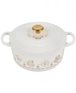 Эмалированная чугунная круглая кастрюля «12 дней Рождества», 3,5 л Le Creuset, белый