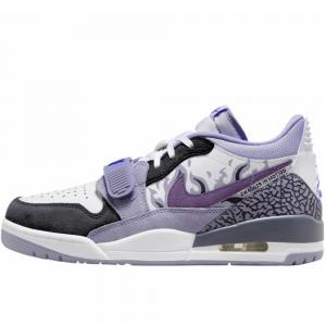 Jordan Баскетбольные кроссовки Legacy 312 Burn Abrasive Low Top Vintage, мужские, белые, черные, фиолетовые