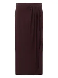 Плиссированная юбка макси с запахом TOM FORD, коричневый