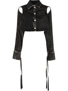 ANDREĀDAMO укороченная куртка с вырезами, черный