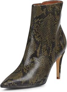 Женские элегантные ботильоны FSJ с заостренным носком, каблук-стилет, боковая молния, для праздников, зимние, размер 4-15 US, Python Pattern1