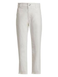 Etro джинсы узкого кроя с вышитым логотипом, белый