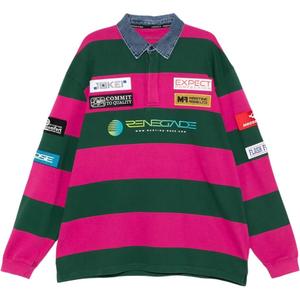 Поло в стиле регби в полоску Martine Rose, зеленый