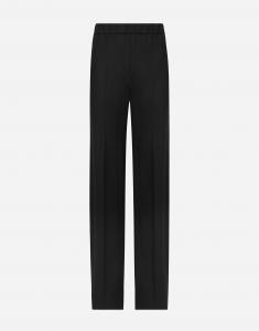 Расклешенные брюки из стрейчевого шерстяного твила Dolce & Gabbana, черный