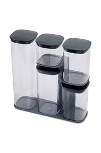 Набор контейнеров для хранения на подиуме с крышкой (5 шт.) Joseph Joseph, мультиколор